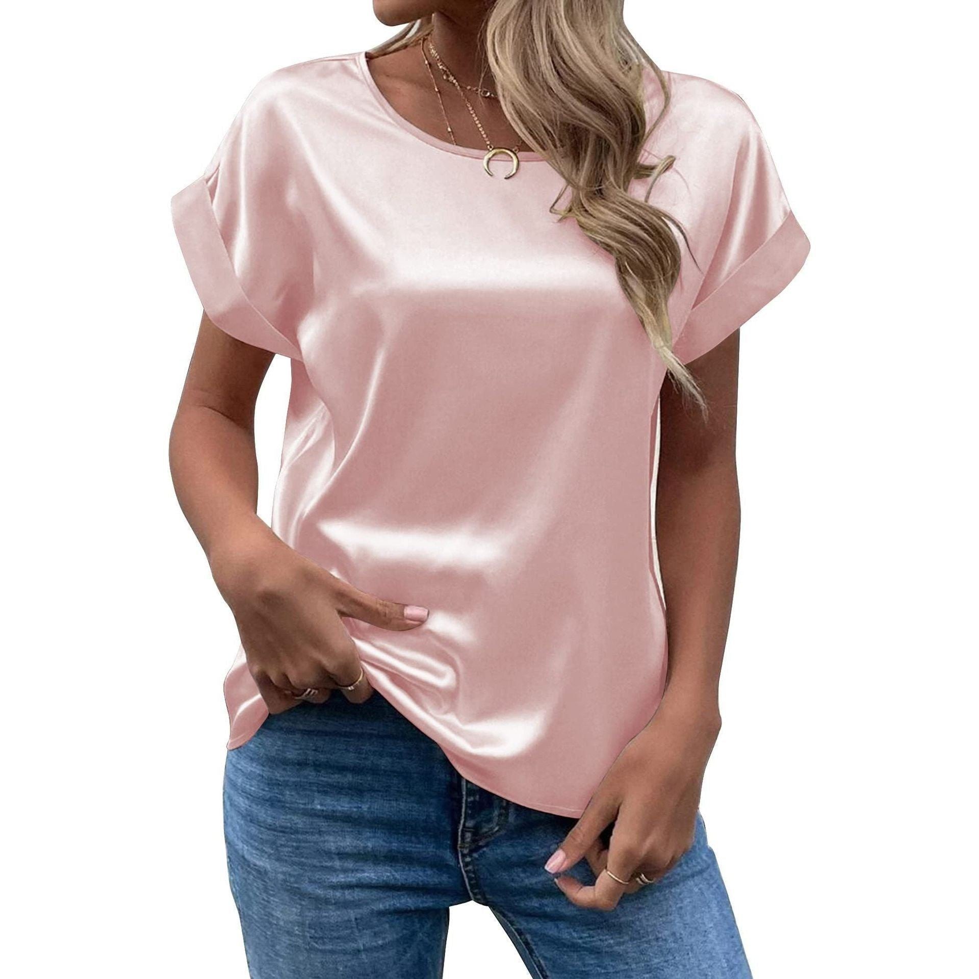 Solid Color Fashion Personalized Women's T-shirt - Jointcorp