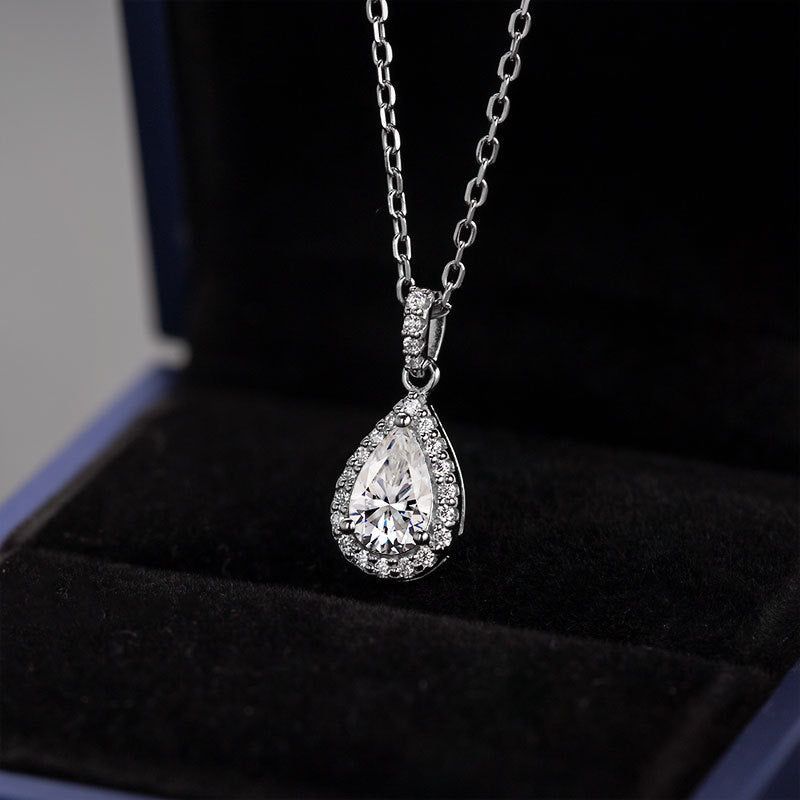 Fashion Water Drop 1 Carat Moissanite Necklace - Jointcorp