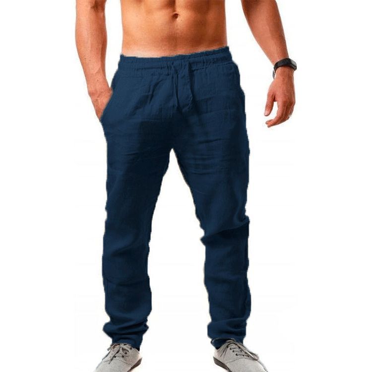 Summer Men's Breathable Linen Loose Leisure Sports Trousers - Jointcorp