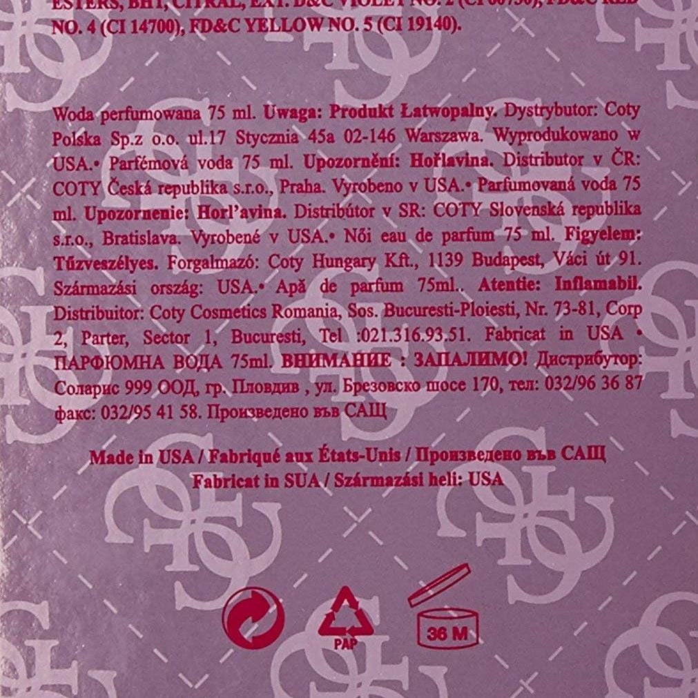 Guess perfume - pink by perfumes for women eau de parfum, 75ml