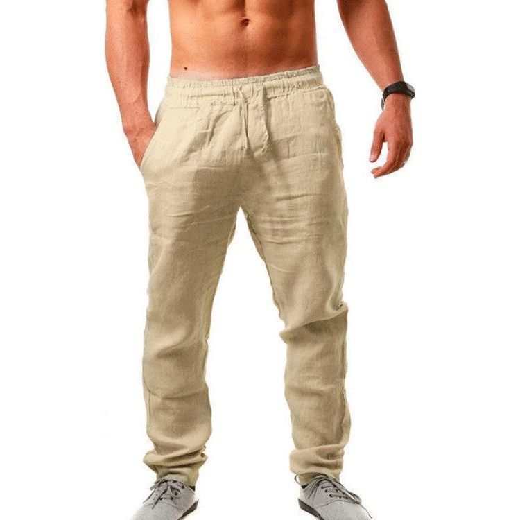 Summer Men's Breathable Linen Loose Leisure Sports Trousers - Jointcorp