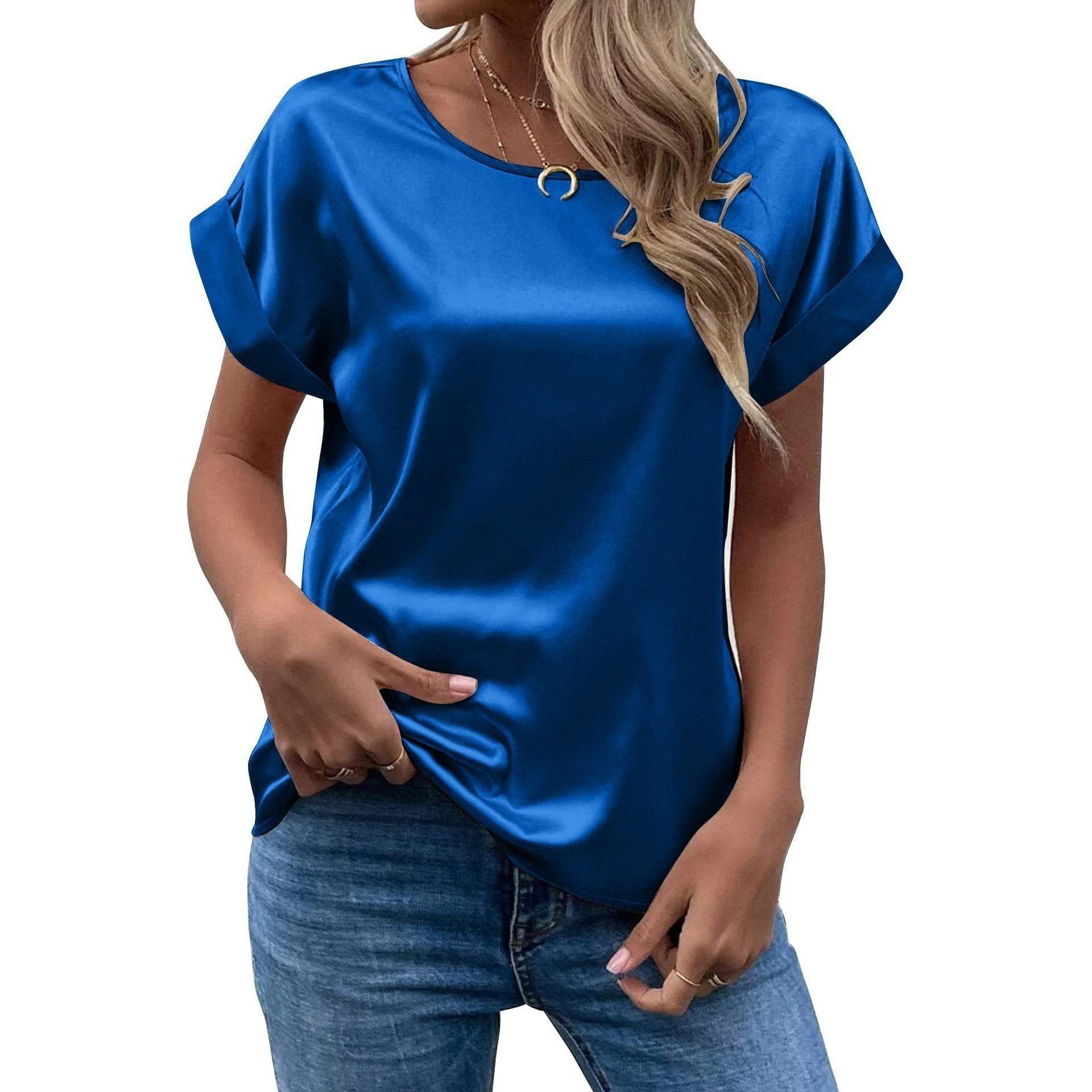 Solid Color Fashion Personalized Women's T-shirt - Jointcorp