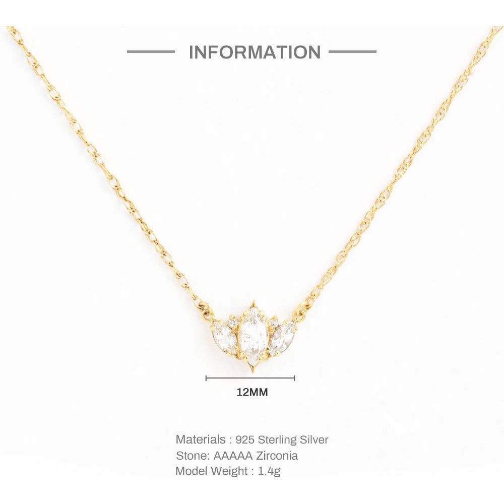 S925 Sterling Silver Single Row Diamond Necklace For Women - Jointcorp