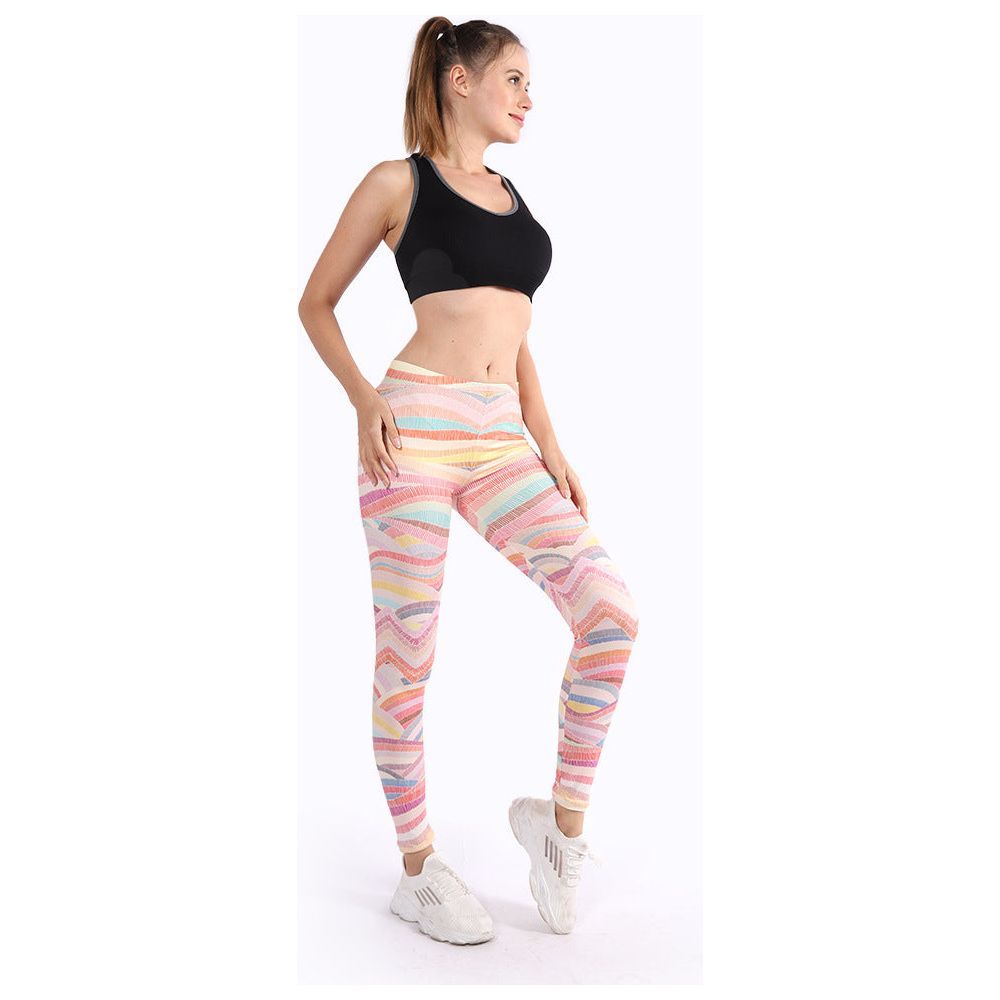 Nylon Stretch Outdoor Tights Digital Print Yoga Pants Women's Sports Leggings - Jointcorp
