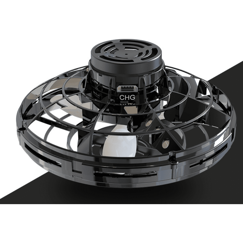 Mini Fingertip Gyro Interactive Decompression Toy Drone LED UFO Type Flying Helicopter Spinner Toy Kids