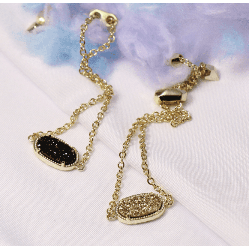 Vug Copper Plated Real Gold Ornament Crystal Tooth Chain Wrist Decorator Pull-out Bracelet - Jointcorp