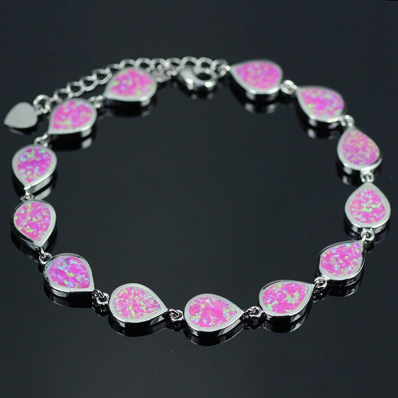 8mm Rhinestone Bracelet Fashion Round Drop Shape Bracelet - Jointcorp