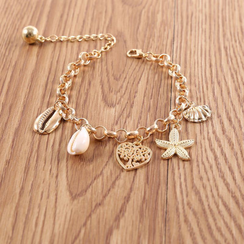 Women's Fashion Simple Shell Starfish Scallop Love Bracelet - Jointcorp
