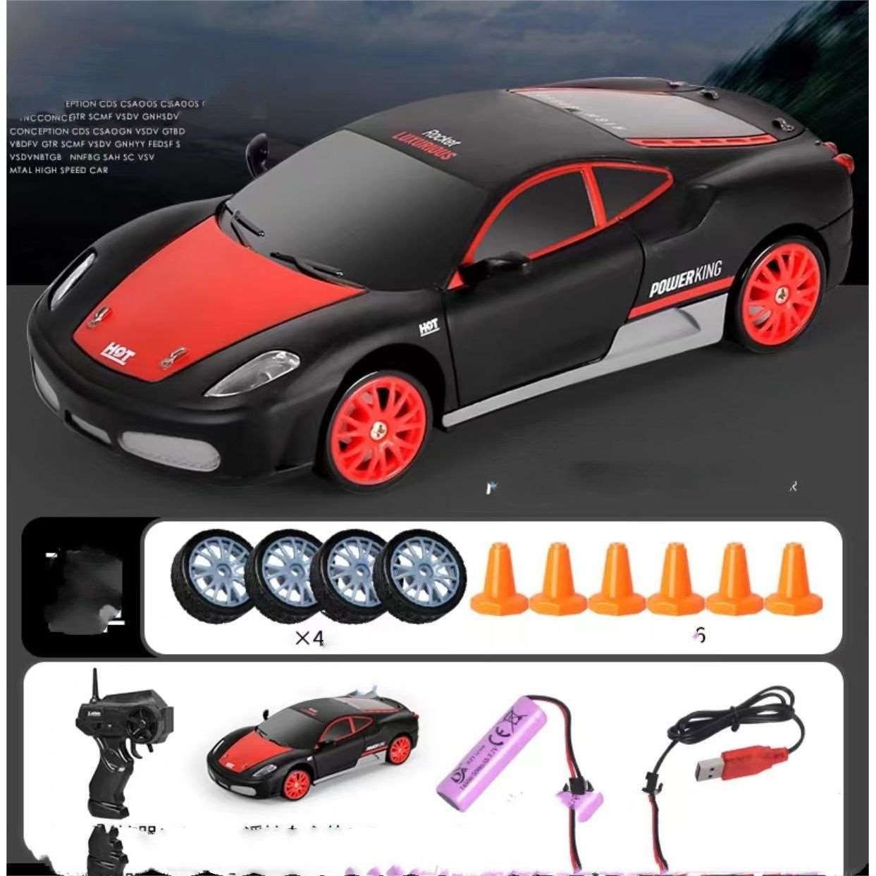 2.4G Drift Rc Car 4WD RC Drift Car Toy Remote Control GTR Model AE86 Vehicle Car RC Racing Car Toy For Children Christmas Gifts