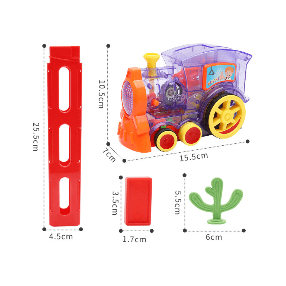 Domino Train Toys Baby Toys Car Puzzle Automatic Release Licensing Electric Building Blocks Train Toy