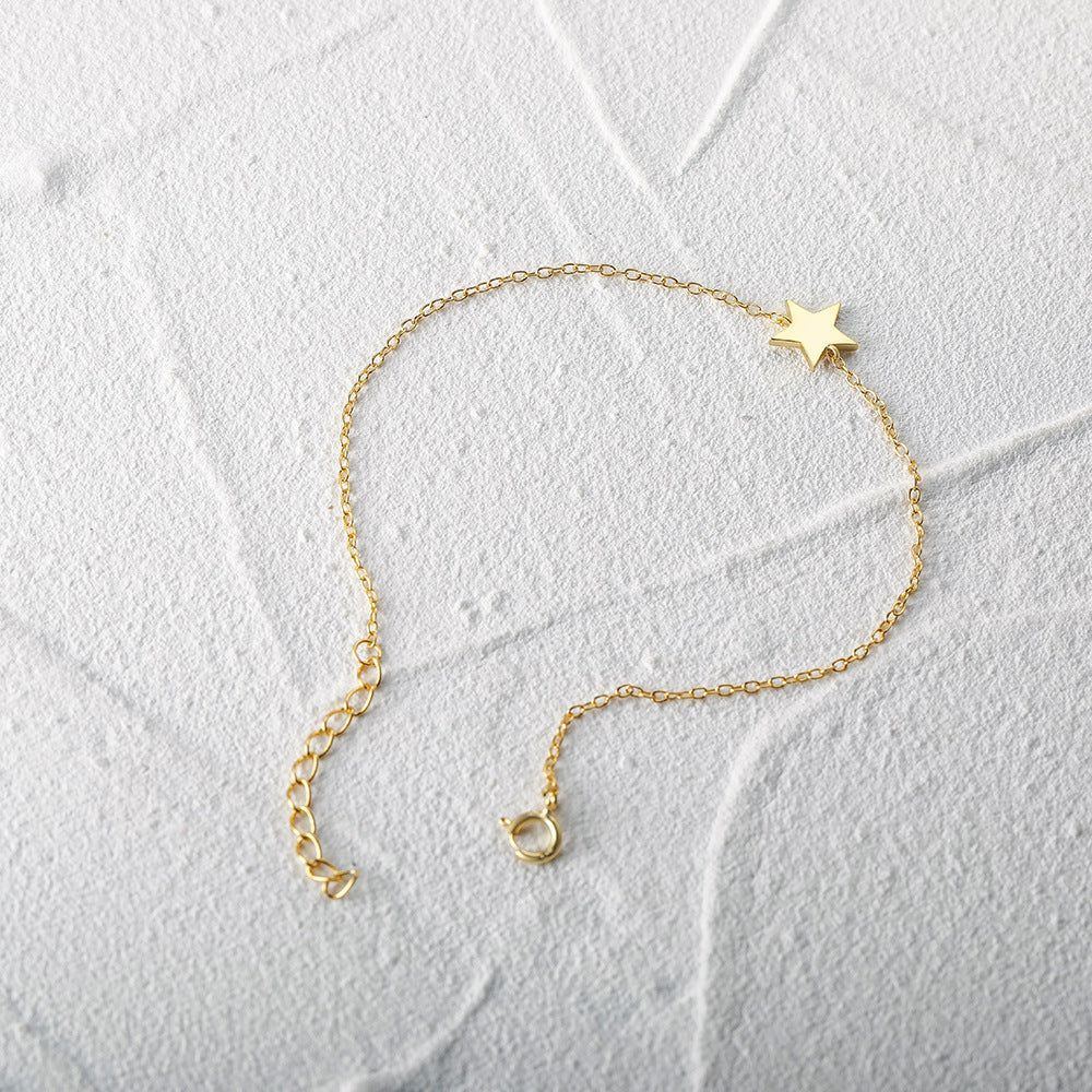 S925 Sterling Silver All-match Adjustable Five-pointed Star Bracelet - Jointcorp