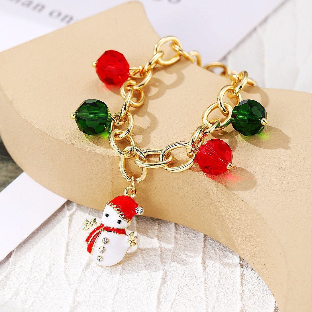 Women's Fashion Christmas Crystal String Beads Bracelet - Jointcorp