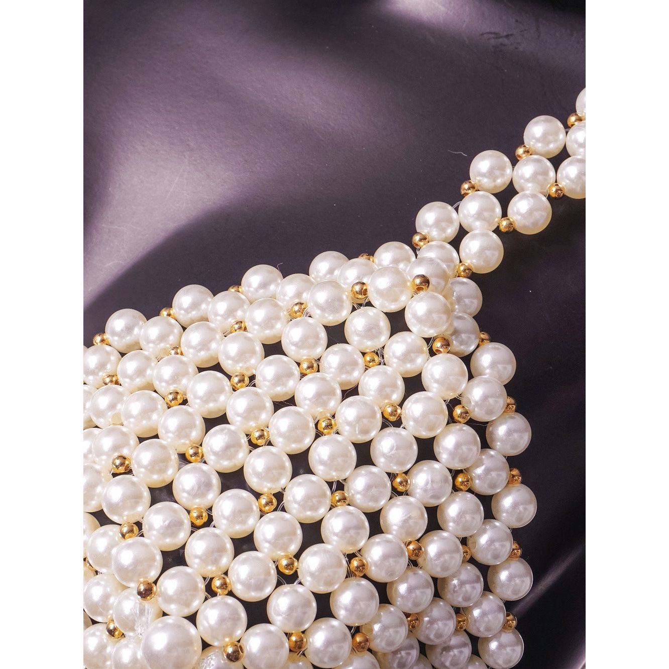 Summer European Pearl Bandeau Sling Vest - Jointcorp