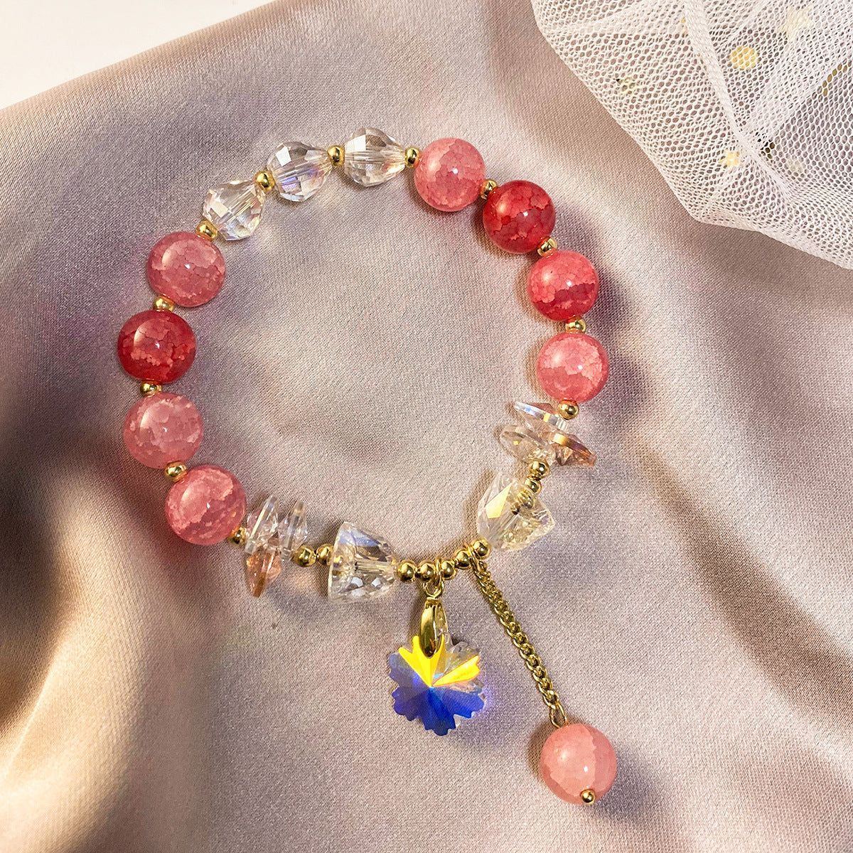 Women's Fashion Natural Crystal String Beads Bracelet - Jointcorp