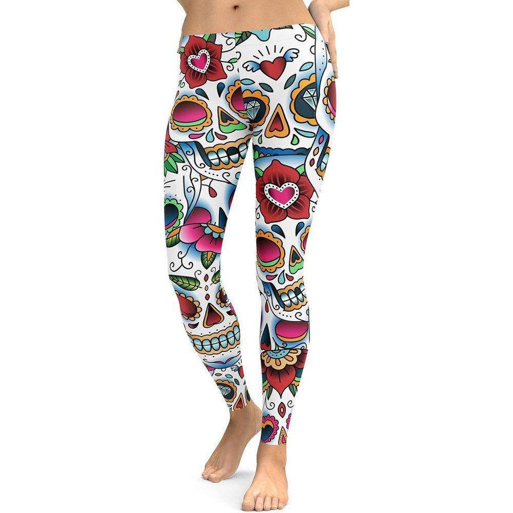 Skull Leggings Yoga Women's Sports Pants Fitness - Jointcorp