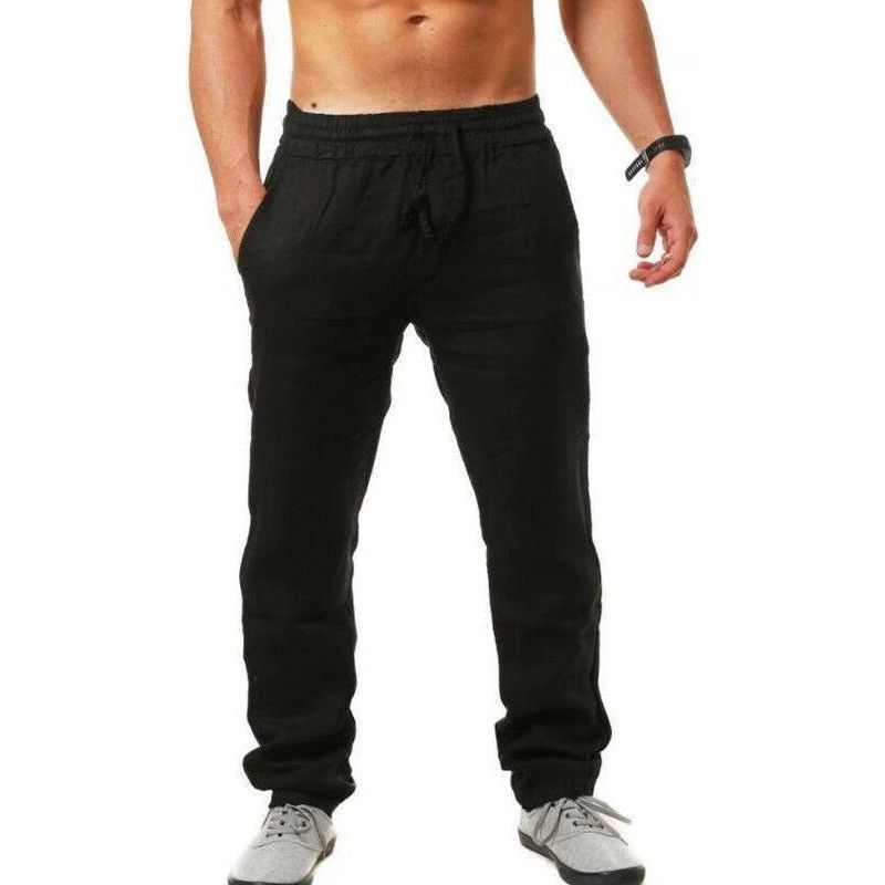 Summer Men's Breathable Linen Loose Leisure Sports Trousers - Jointcorp