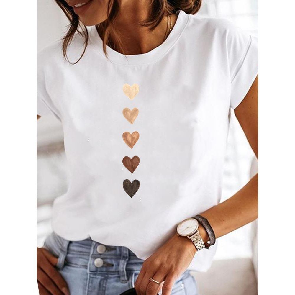 Women's Fashion Printed Short-sleeved T-shirt