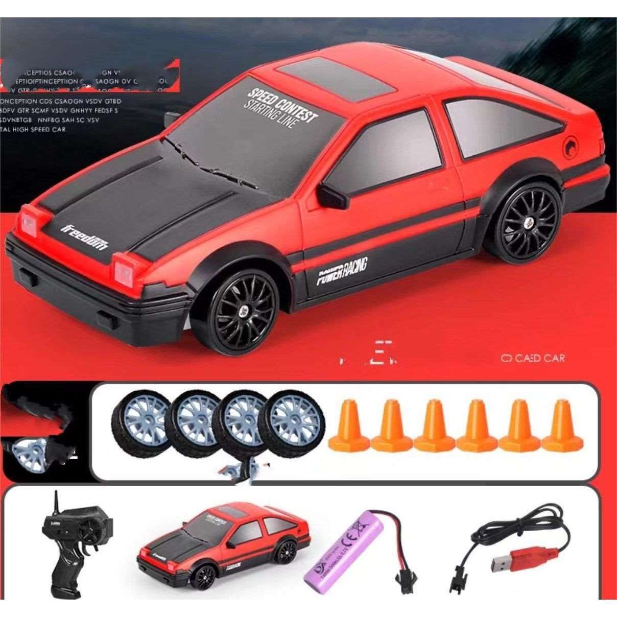 2.4G Drift Rc Car 4WD RC Drift Car Toy Remote Control GTR Model AE86 Vehicle Car RC Racing Car Toy For Children Christmas Gifts