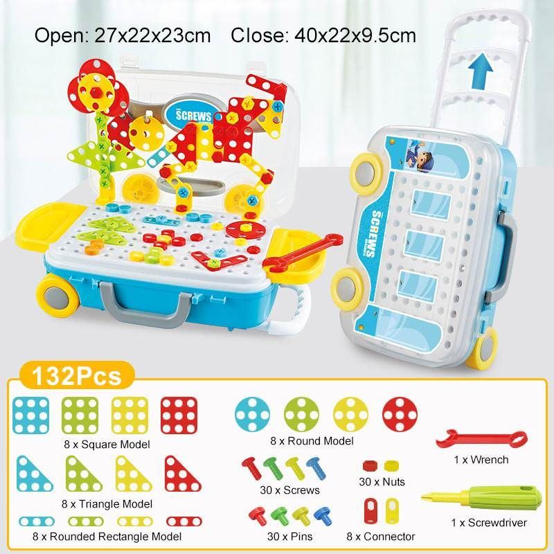 Kids Electric Drill Toys DIY Educational Puzzle