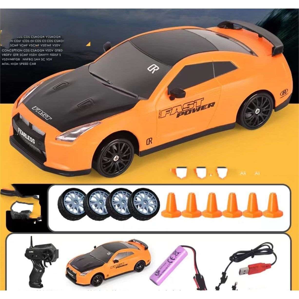 2.4G Drift Rc Car 4WD RC Drift Car Toy Remote Control GTR Model AE86 Vehicle Car RC Racing Car Toy For Children Christmas Gifts
