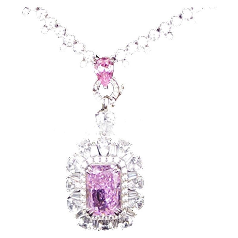 Zhou Hengfu Jewelry S925 Silver Cubic Zirconia Necklace Necklace Women - Jointcorp