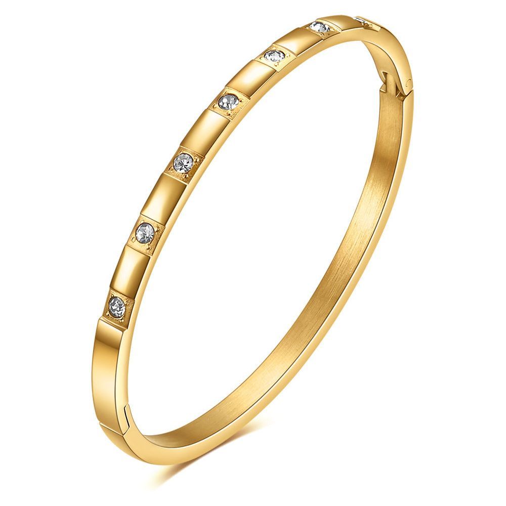 All-match Inlaid Zirconium Bracelet Fashion Couple Simple Bracelet - Jointcorp