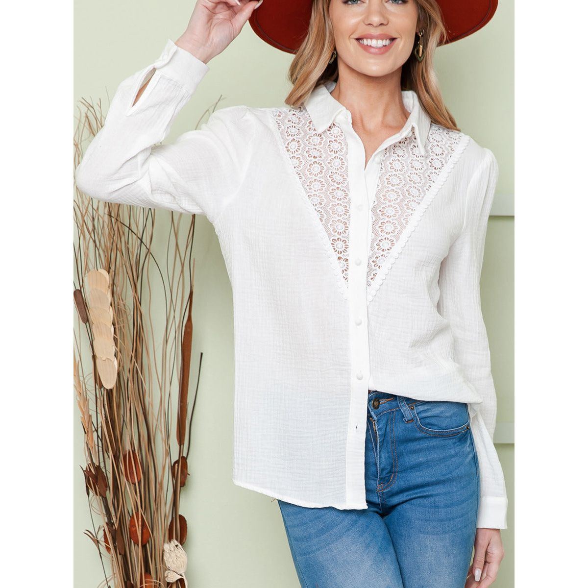 Thin Simple All-match Solid Color Long Sleeve Shirt