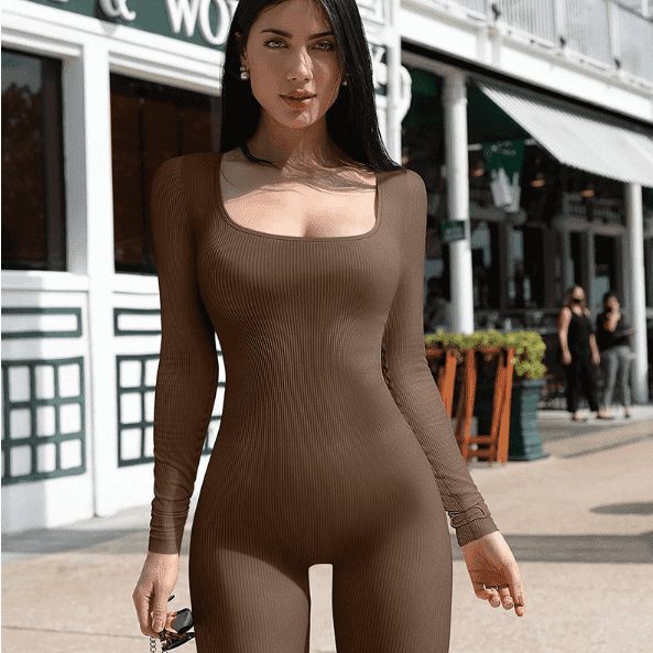 Seamless Jumpsuit Long Sleeve Shapewear Hip Lift Yoga Jumpsuit Sports Jumpsuit Bodysuits