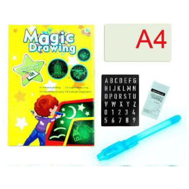 Educational Toy Drawing Pad 3D Magic 8 Light Effects Puzzle Board Sketchpad