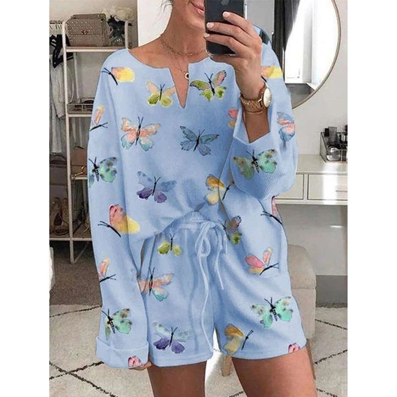 Women Casual Printed Pajamas And Home Wear Suits - Jointcorp