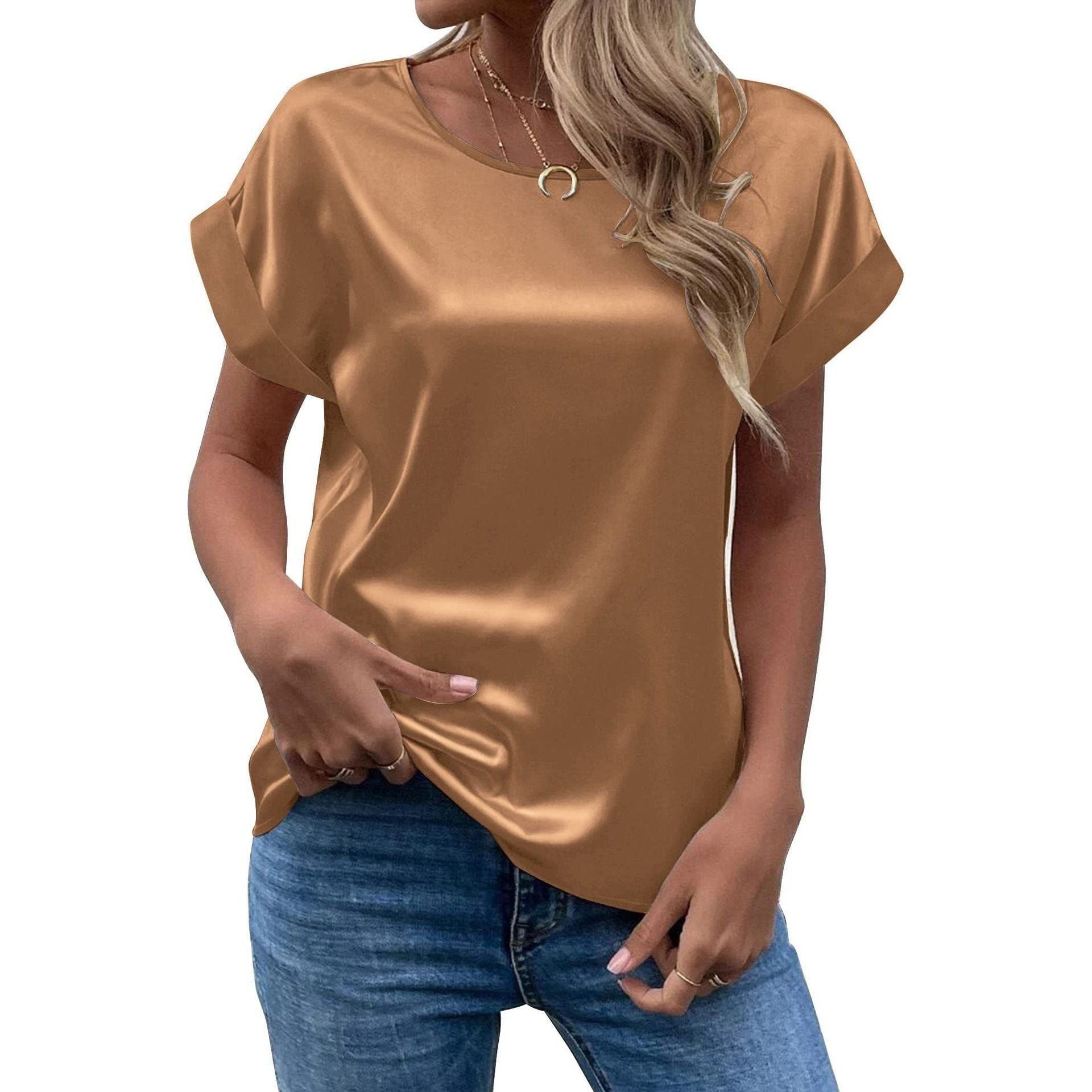 Solid Color Fashion Personalized Women's T-shirt
