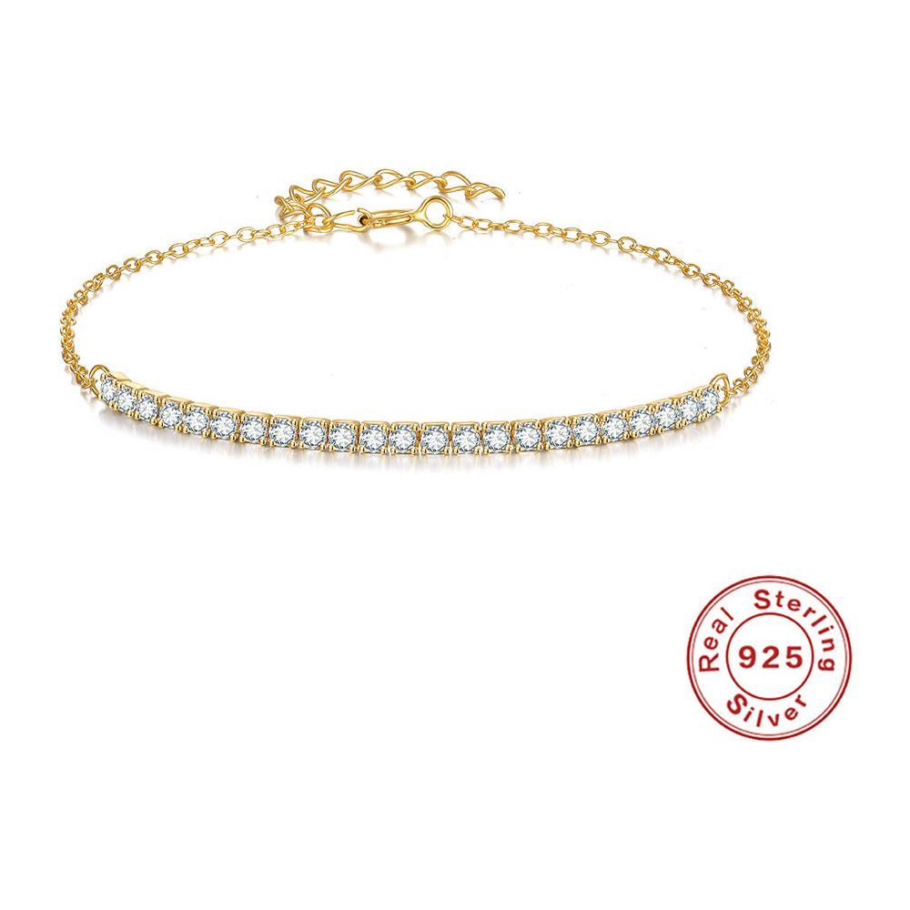 S925 Sterling Silver All-match Adjustable Five-pointed Star Bracelet - Jointcorp