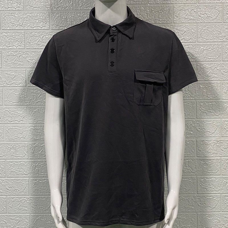 Men's Slim-fit Pocket Short-sleeved Sweater - Jointcorp