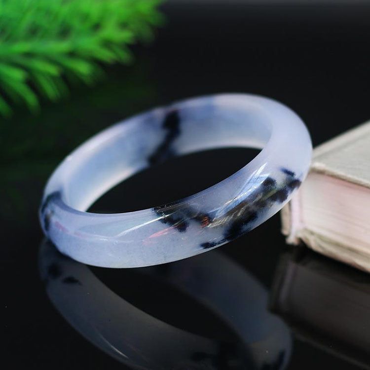 Floating Flowers Quartz Rock Jade Bracelet Ink Ink Ice Jade Bracelet - Jointcorp