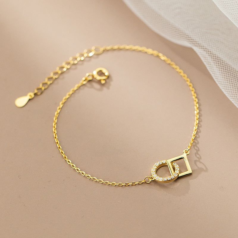 S925 Silver Bracelet Female Refined Rhinestone - Jointcorp