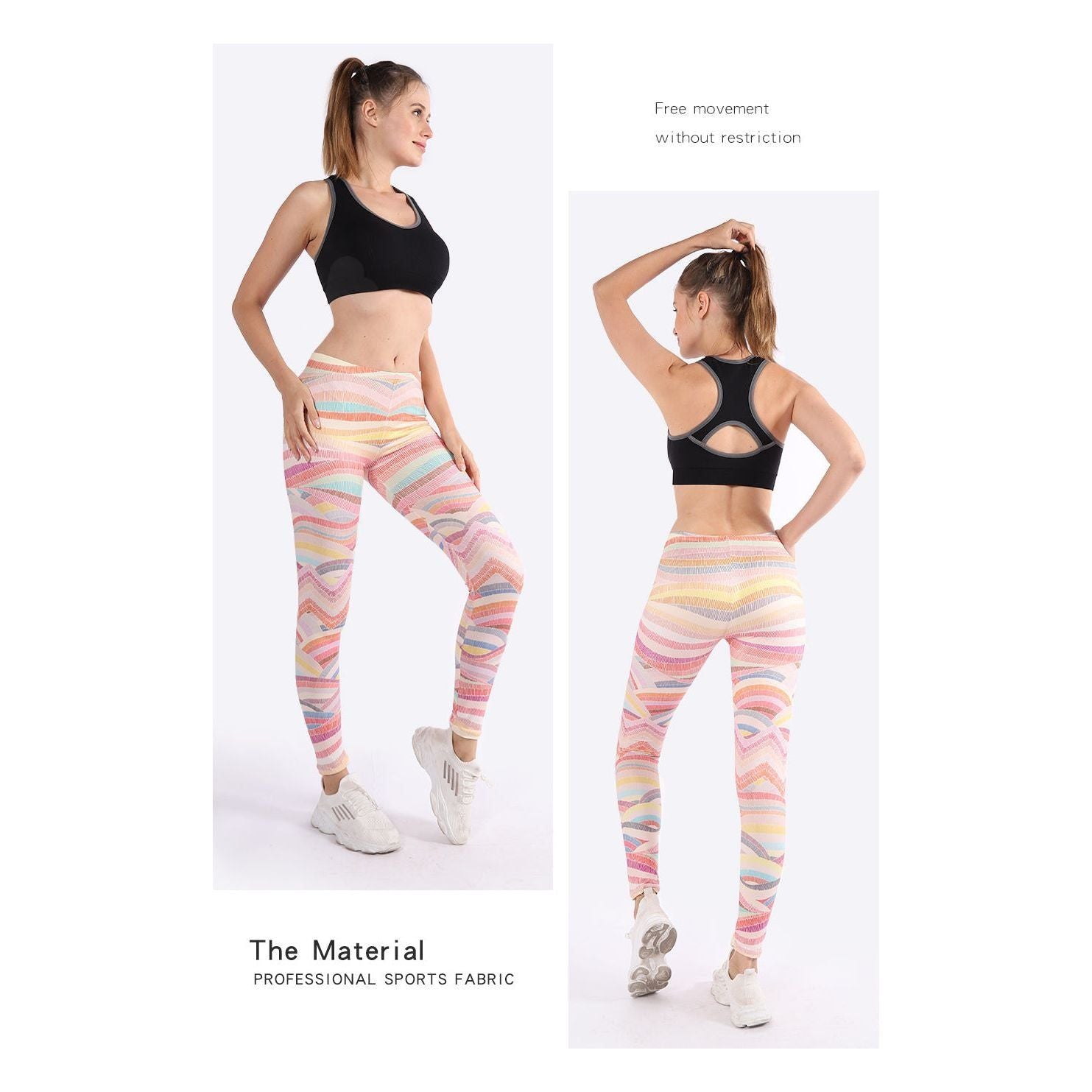 Nylon Stretch Outdoor Tights Digital Print Yoga Pants Women's Sports Leggings - Jointcorp