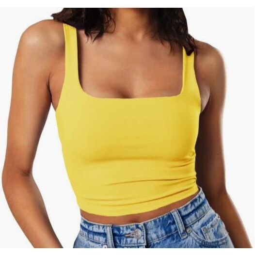 Women's Sleeveless Vest Square Collar Casual Top