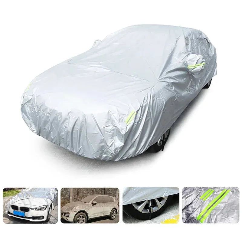 Universal All-Weather Car Cover: Outdoor Sun & Dust Protection - Full Exterior Shield for Hatchbacks, Sedans, SUVs