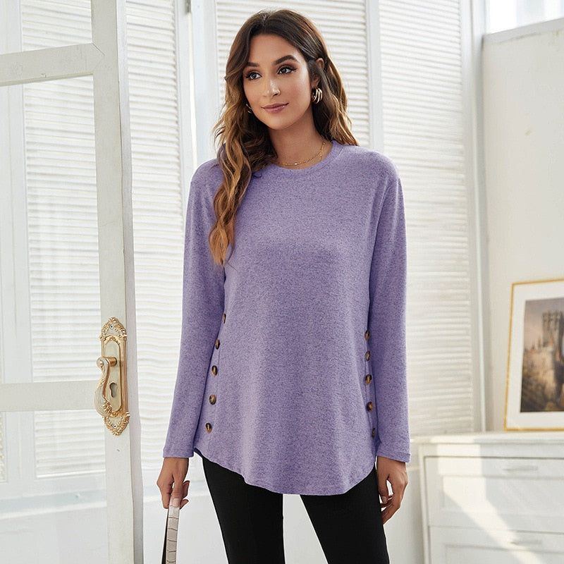 Loose Maternity Blouse Long Sleeve T-Shirt Tees Spring Autumn Casual Female Women's Clothing O-Neck Pullover Shirt Top Plus Size - Jointcorp