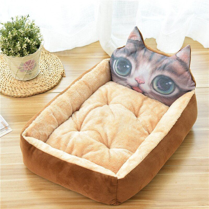 Rectangle Dog Bed Sleeping Bag Kennel Cat Puppy Sofa Bed Pet House Winter Warm Nest Soft Beds Portable for Pets Cats Basket - Jointcorp