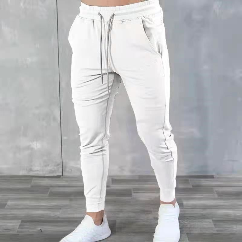 Stretch Tight Jogging Pants Men's Running Black Pure Cotton Gym Sports Men's Fashion Street Fitness Pants - Jointcorp