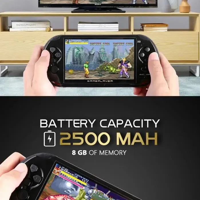 Video Retro Game Console X9 PSVita Handheld Game Player for PSP Viat Retro Games 5.0 inch Screen TV Out with Mp3 Movie Camera