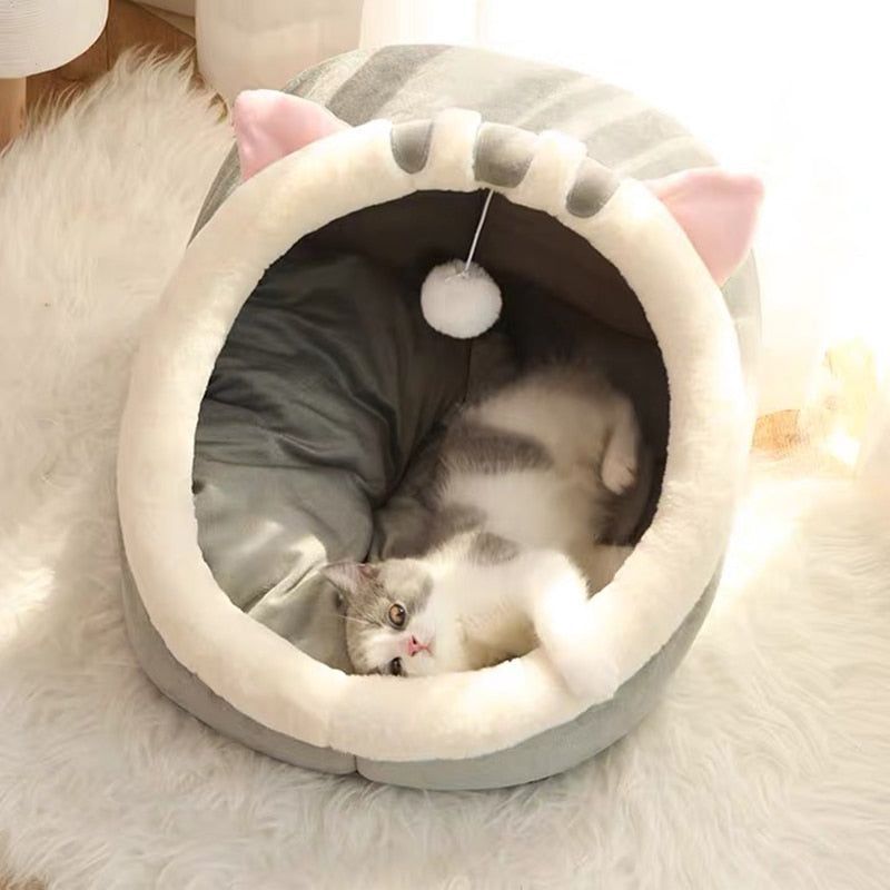 Deep Sleep Cat Bed Warm Pet Basket Cozy Cat House Kitten Lounger Cushion Cat Nesk Tent Very Soft Small Dog Mat Bag Cave Cats Bed - Jointcorp