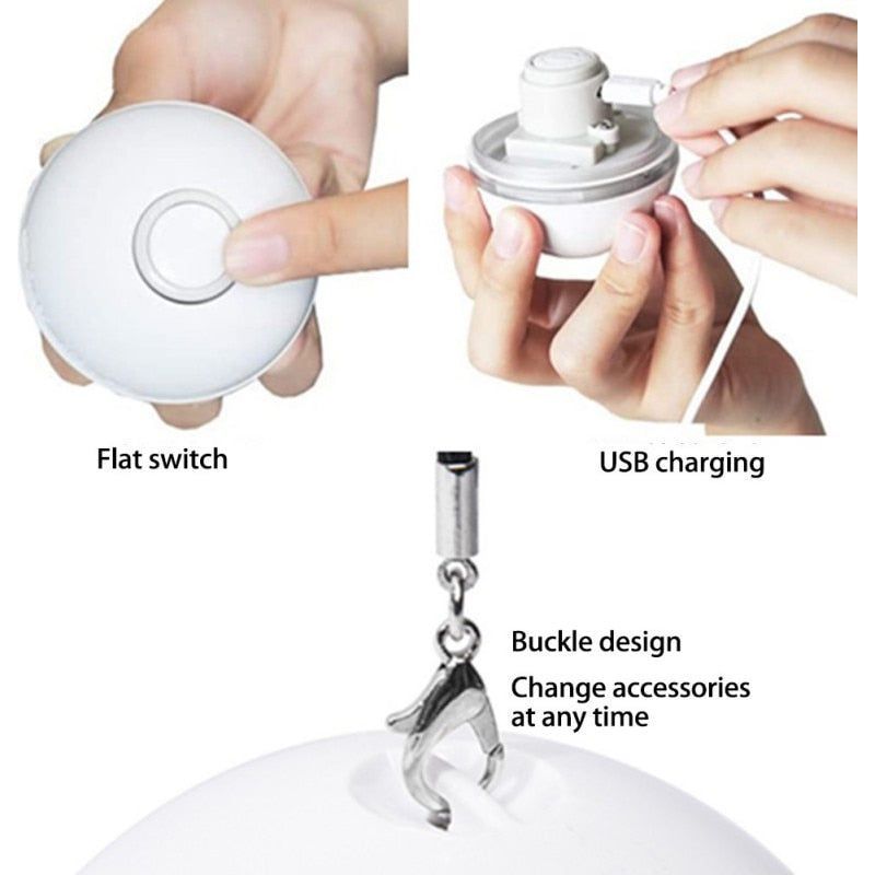 USB Intelligent Interactive Cat Toy Self Rotating Ball Automatic Rotation Ball Feather Toy LED Magic Roller Ball For Cat Dog Kid