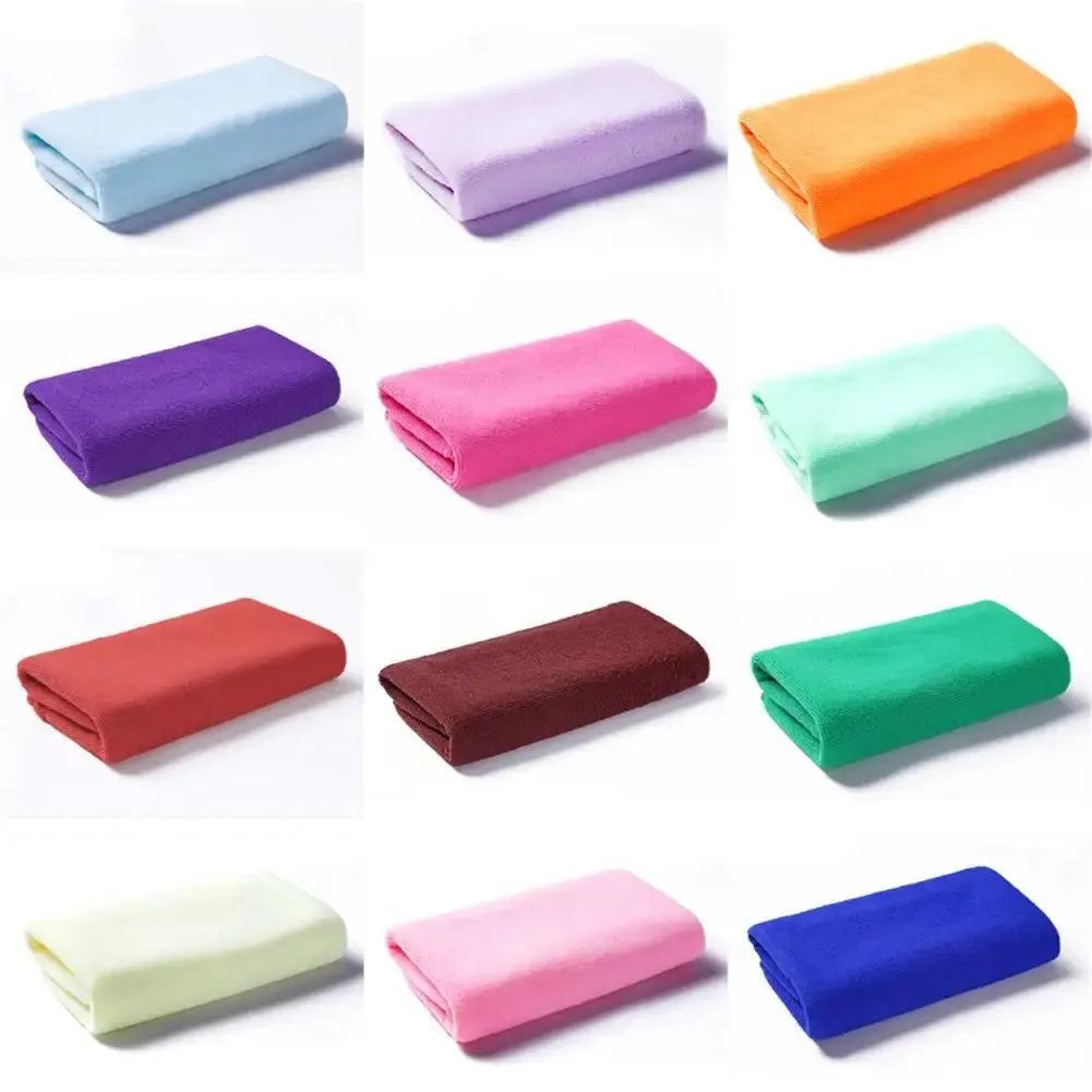 Random 5Pcs Microfibre Cleaning Cloth Towel Car Valeting Polishing Kitchen Duster Face/Hand Towel Wash (color random) Towel