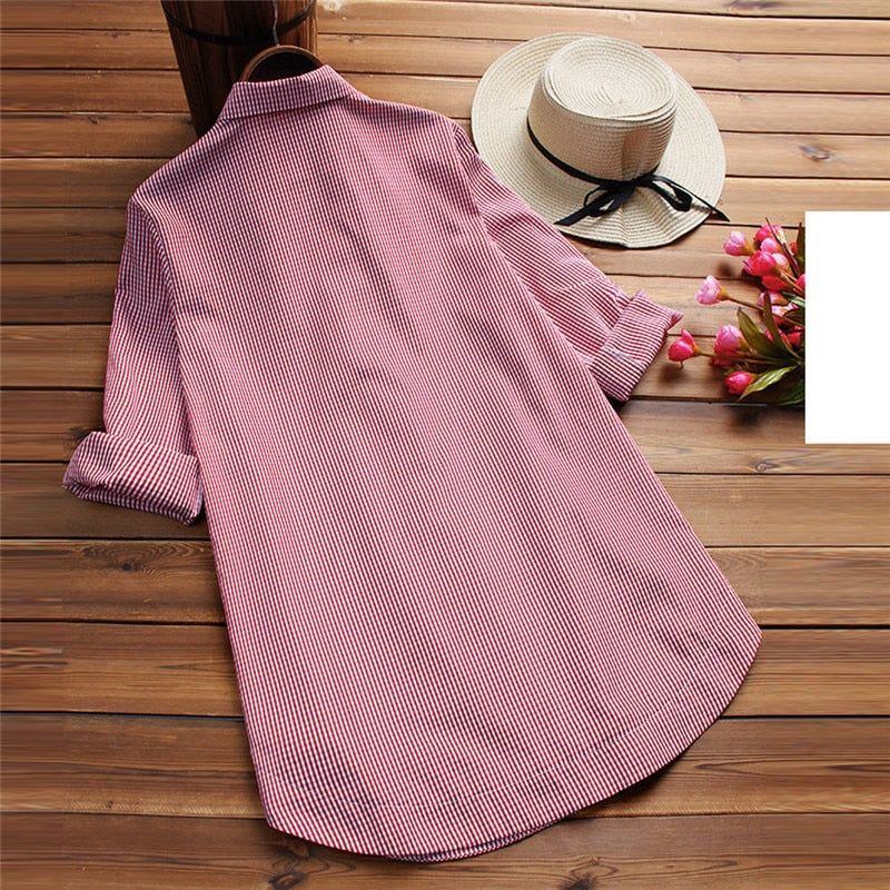 Loose Maternity Blouse Long Sleeve Nursing Shirt Spring Fall Casual Female Women's Clothing Single Breasted Top Blouse Plus Size - Jointcorp