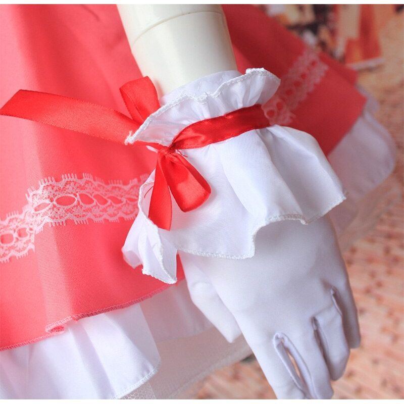 Girls Pink Card Captor Sakura Kinomoto Sakura Princess Dress Cosplay Costume Lolita Dress Costumes For Kids Party