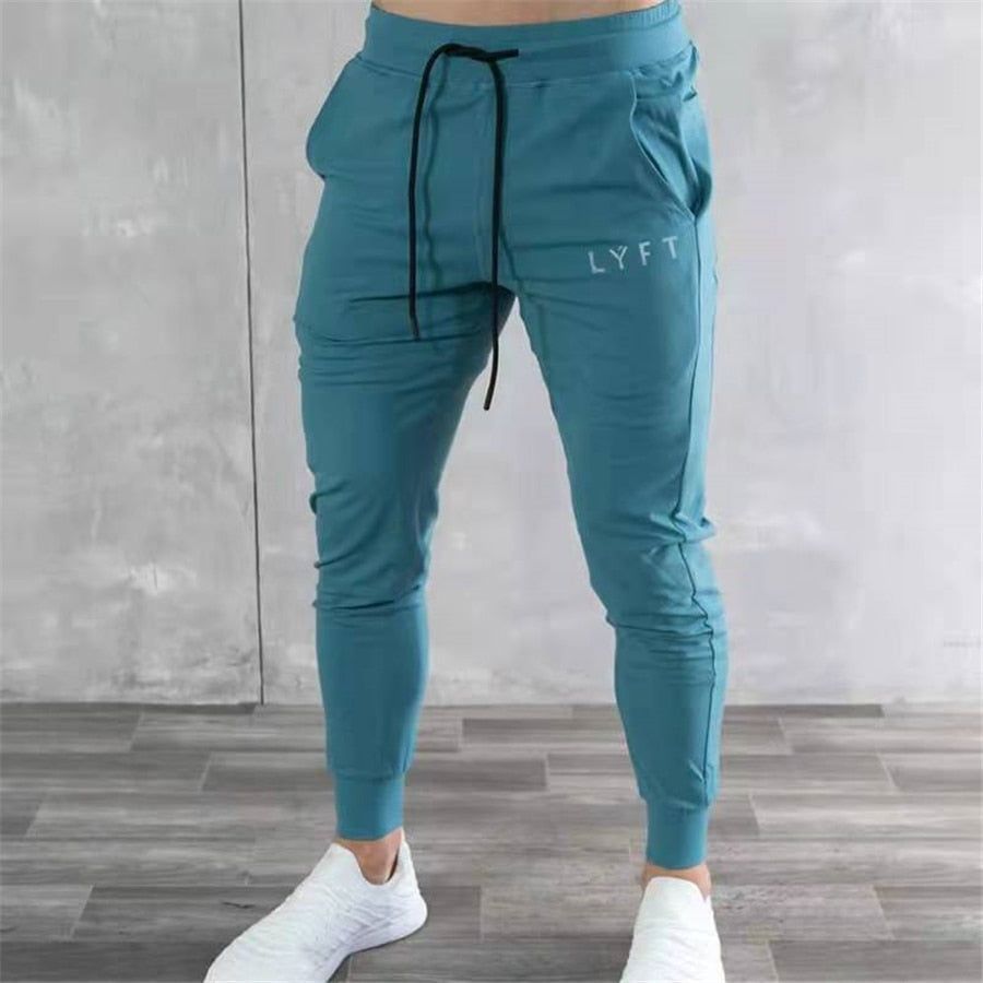 Stretch Tight Jogging Pants Men's Running Black Pure Cotton Gym Sports Men's Fashion Street Fitness Pants - Jointcorp