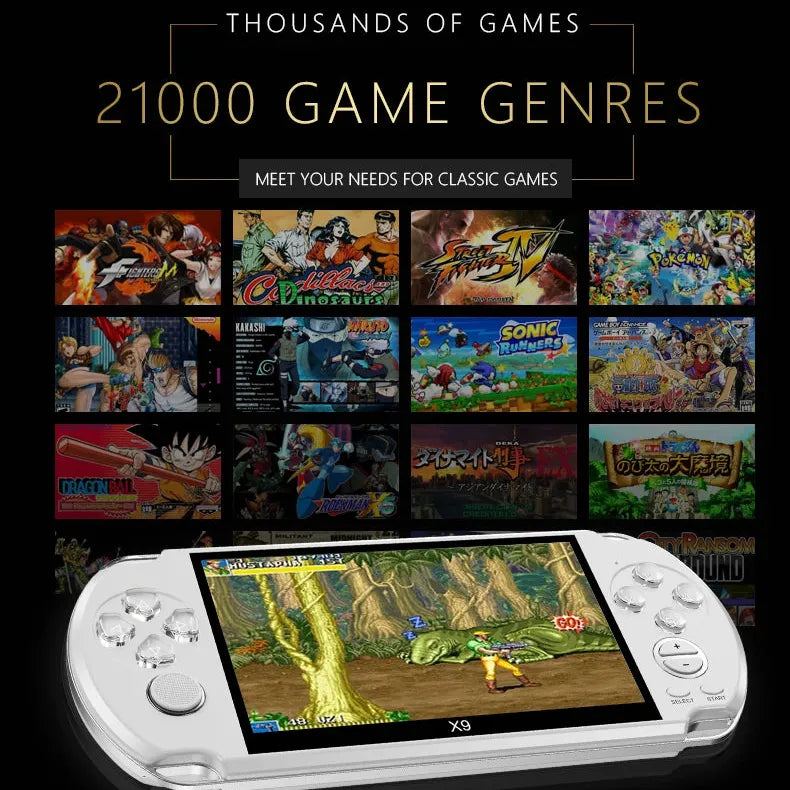 Video Retro Game Console X9 PSVita Handheld Game Player for PSP Viat Retro Games 5.0 inch Screen TV Out with Mp3 Movie Camera