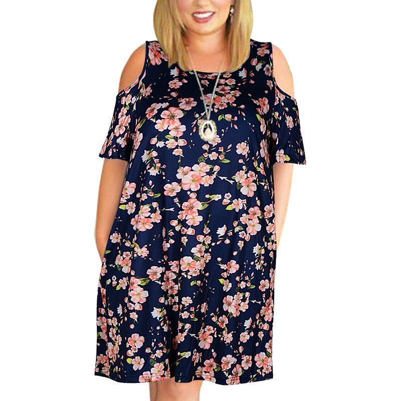 Dress for Woman Summer dress Loose plus size dresses off the shoulder women clothing - Jointcorp